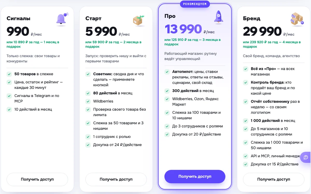 Профиль и оплата — экран кабинета Assorta