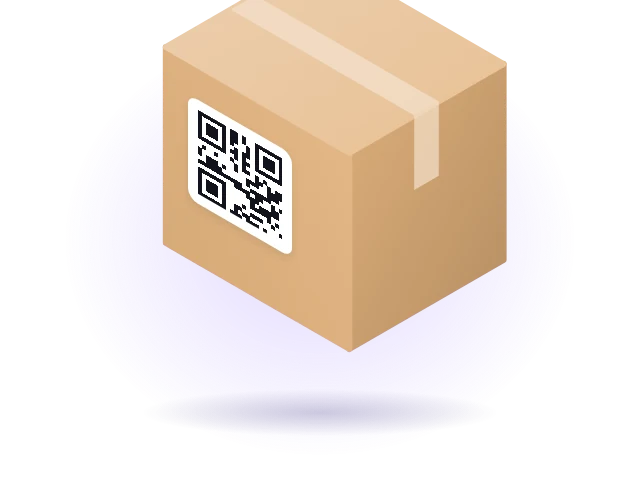 QR на коробке